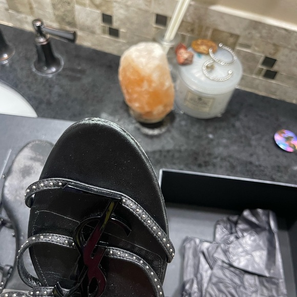 Authentic Black YSL sandals size 40 1/2 (9 1/2) - Picture 6 of 8